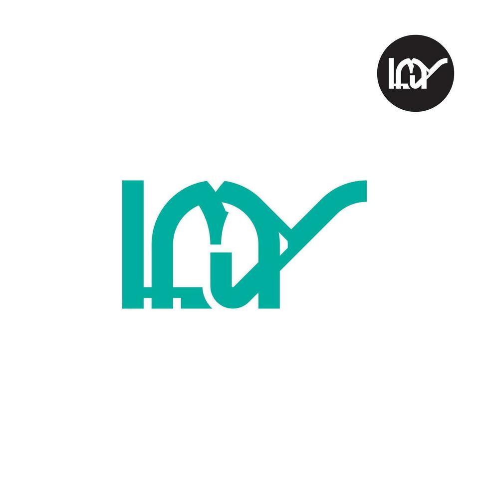 Letter LMY Monogram Logo Design vector