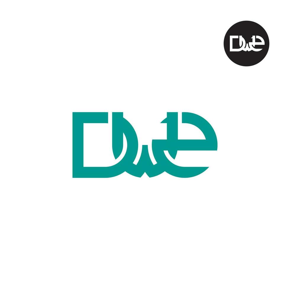 Letter DW2 Monogram Logo Design vector