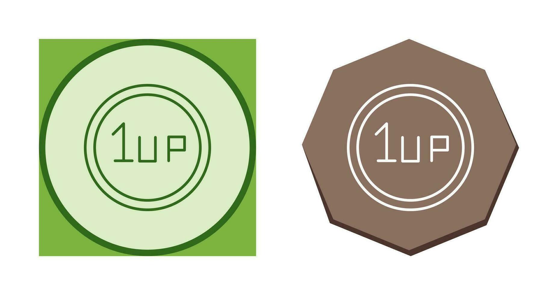 Unique 1UP Vector Icon