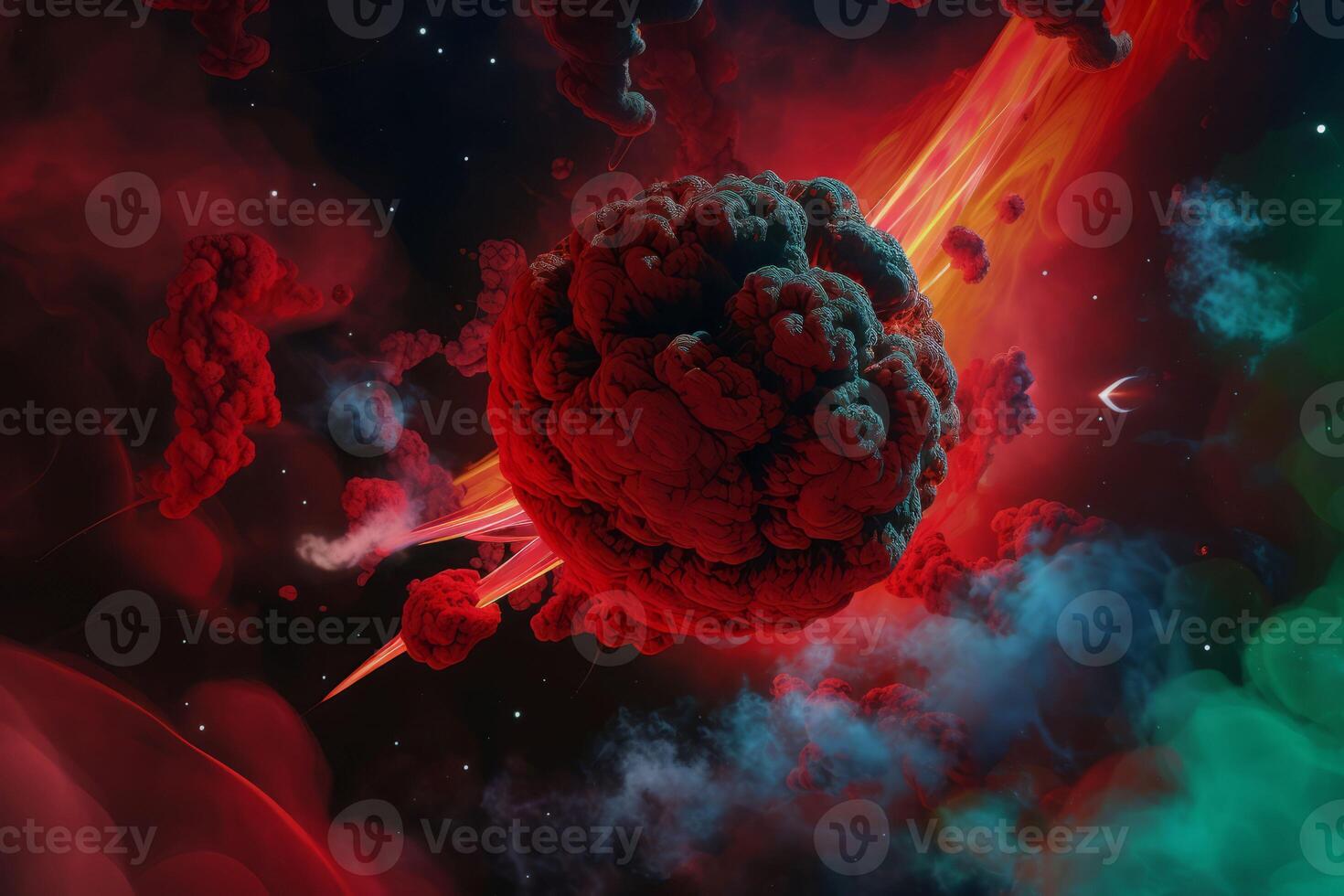 Galaxy explosion. Generate Ai photo