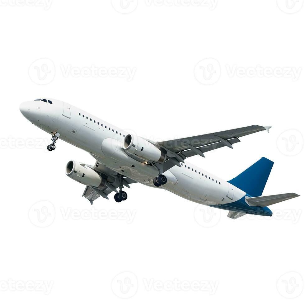 Airplane isolated on white background .Model plane,airplane in white color mock up with checkered background.clipping path photo