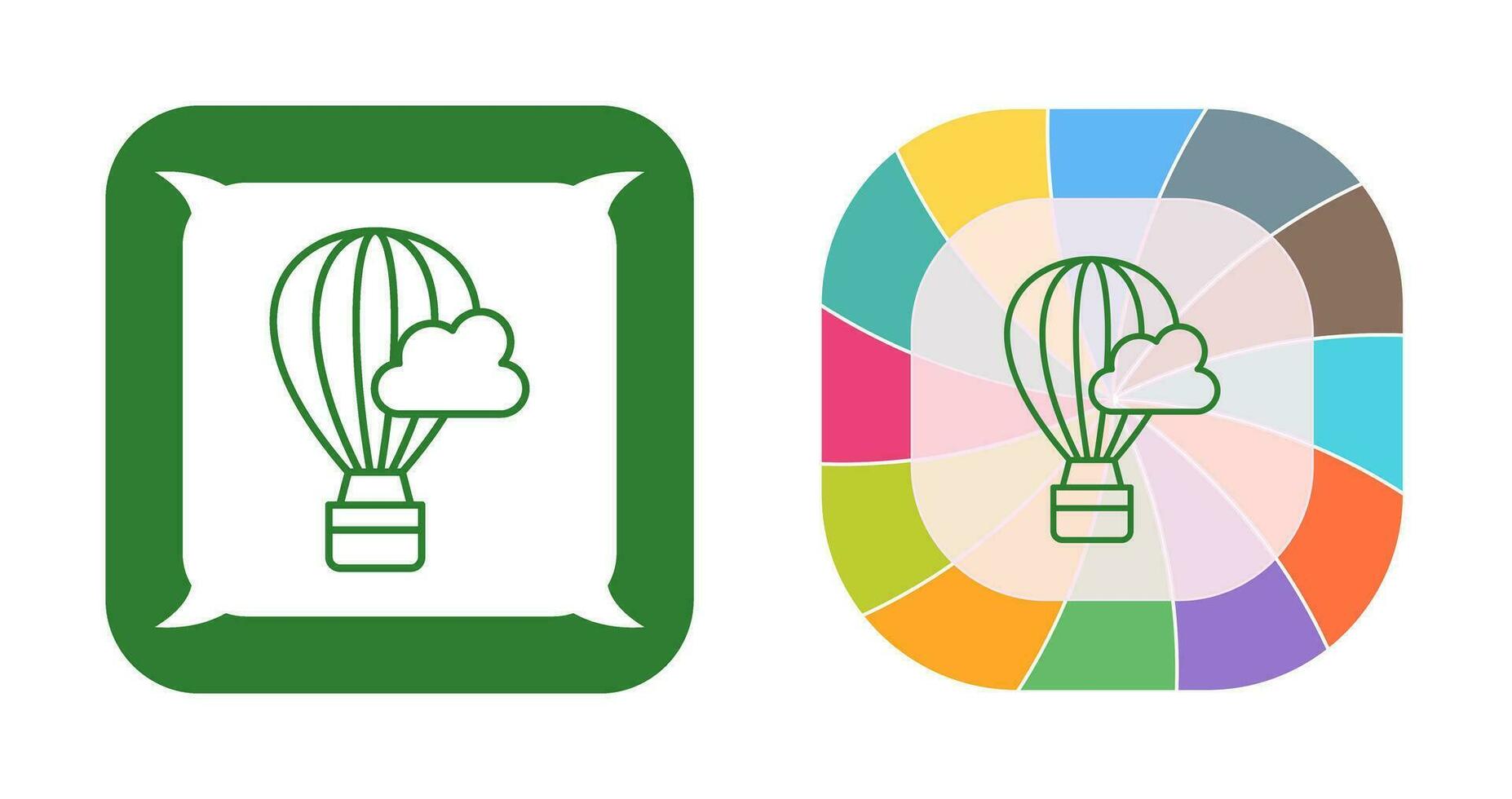 Hot Air Baloon Vector Icon