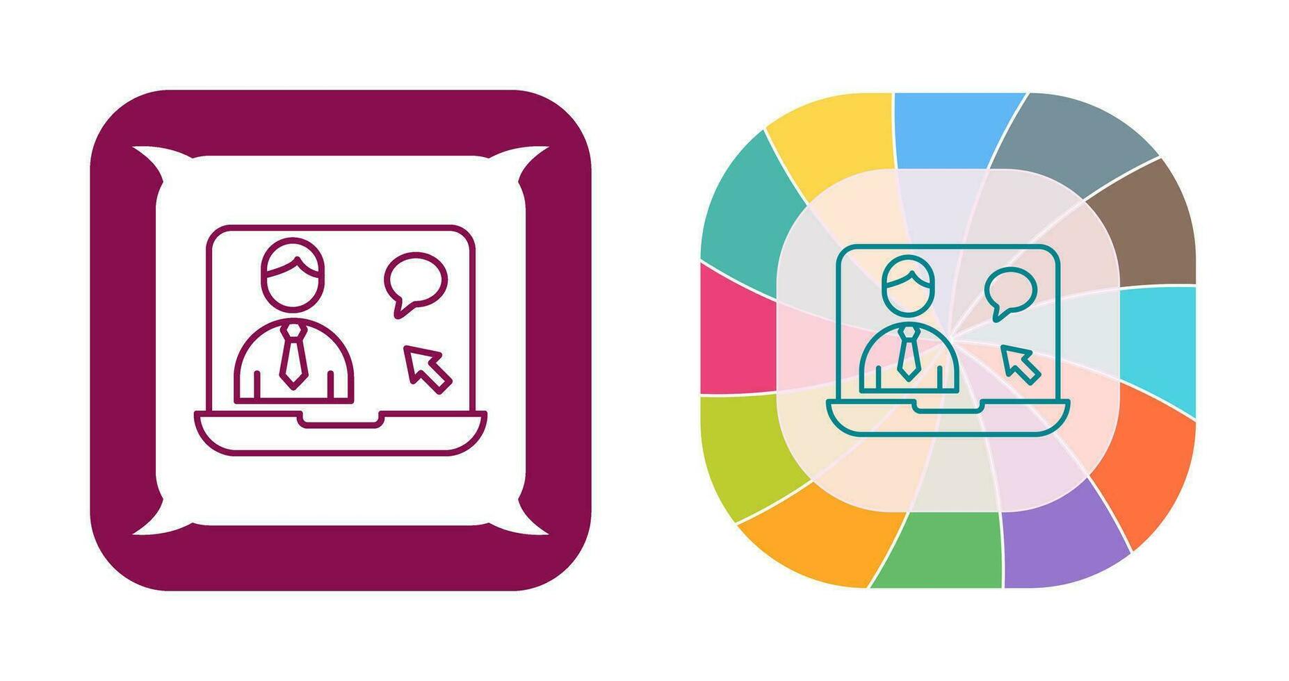 Online Interview Vector Icon