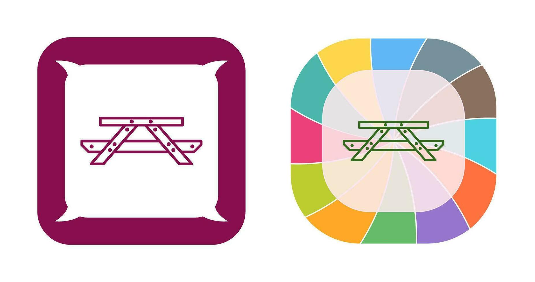 Picnic of Table Vector Icon