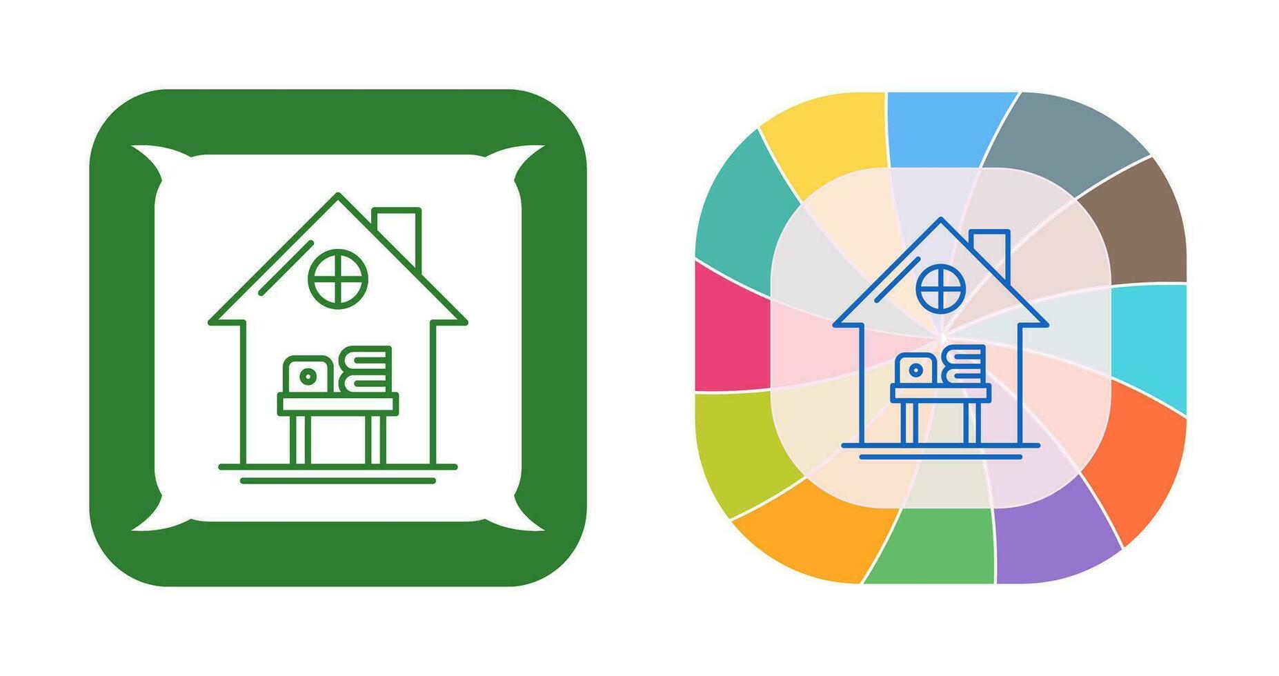 Home Work Place Vector Icon