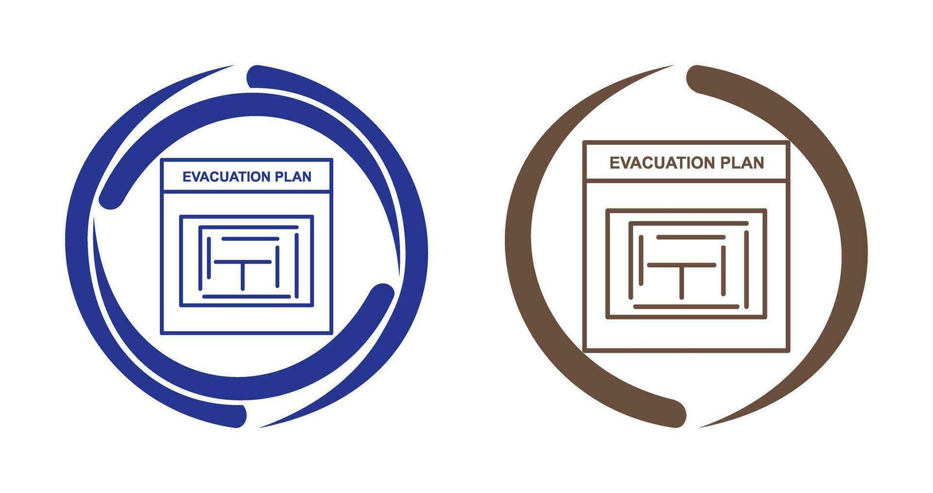 icono de vector de plan de evacuación