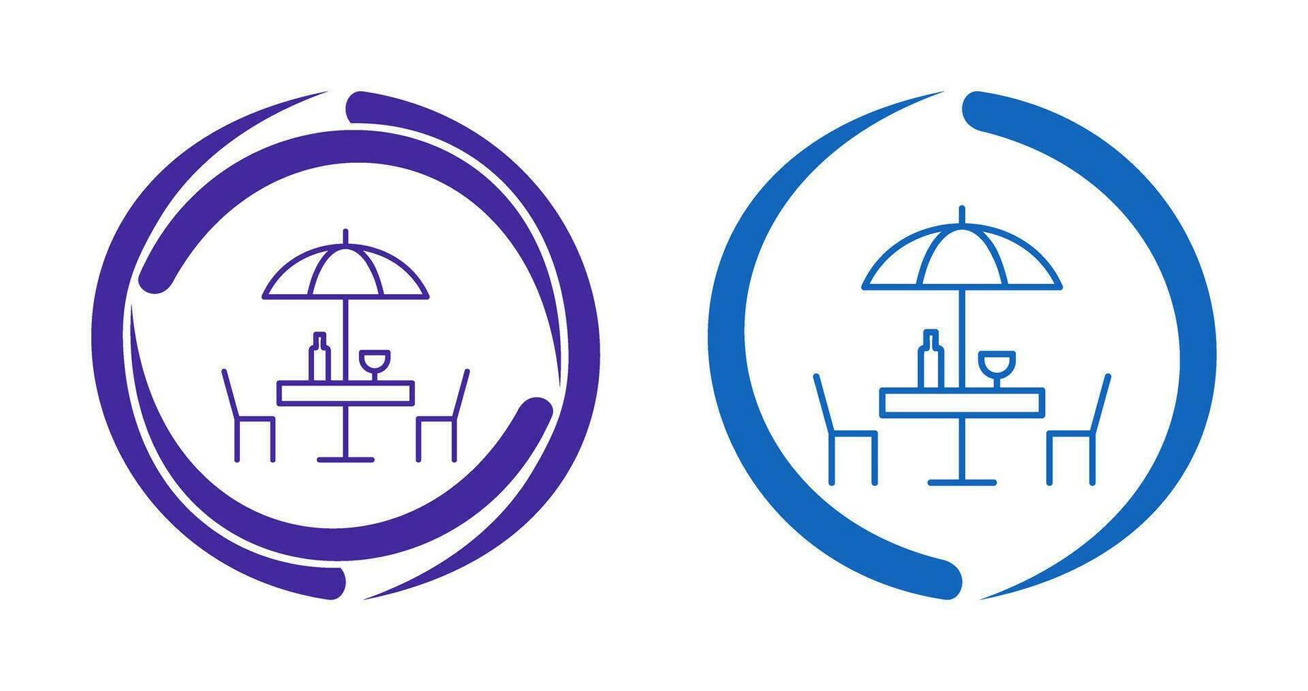 Unique Cafe Table Vector Icon