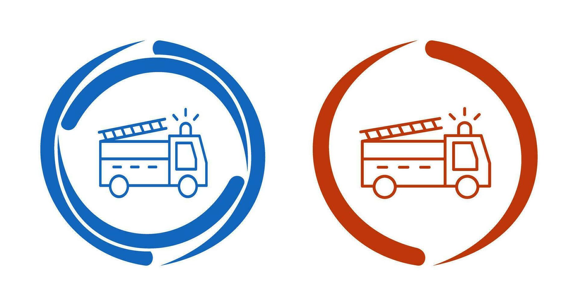 Unique Fire Truck Vector Icon