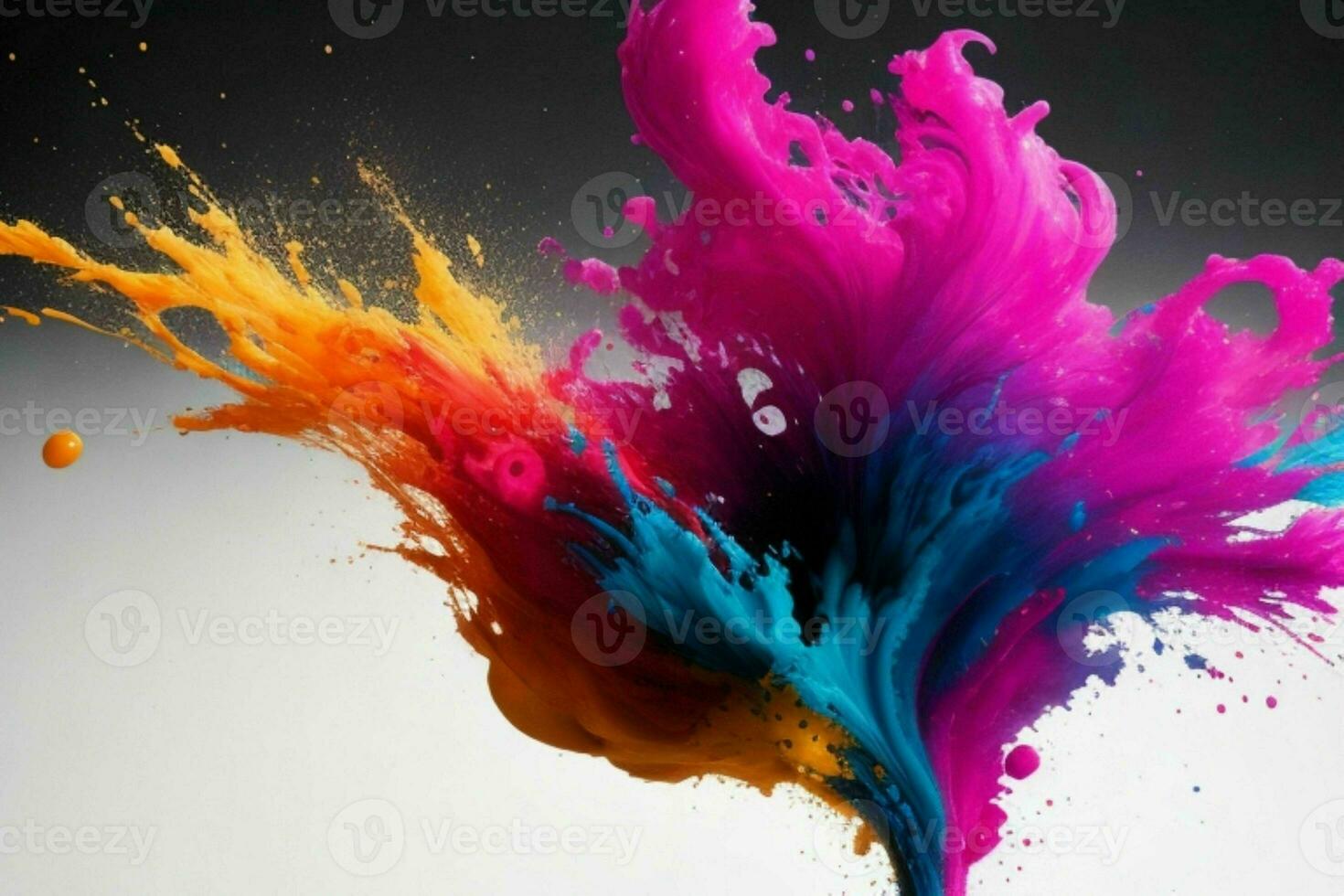 Ink paint splash. AI Generative Pro Photo
