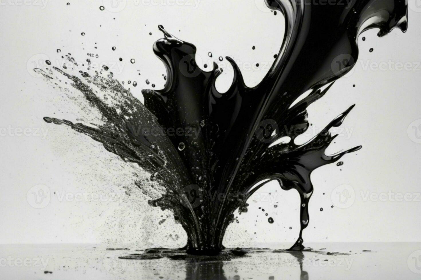 Ink paint splash. AI Generative Pro Photo