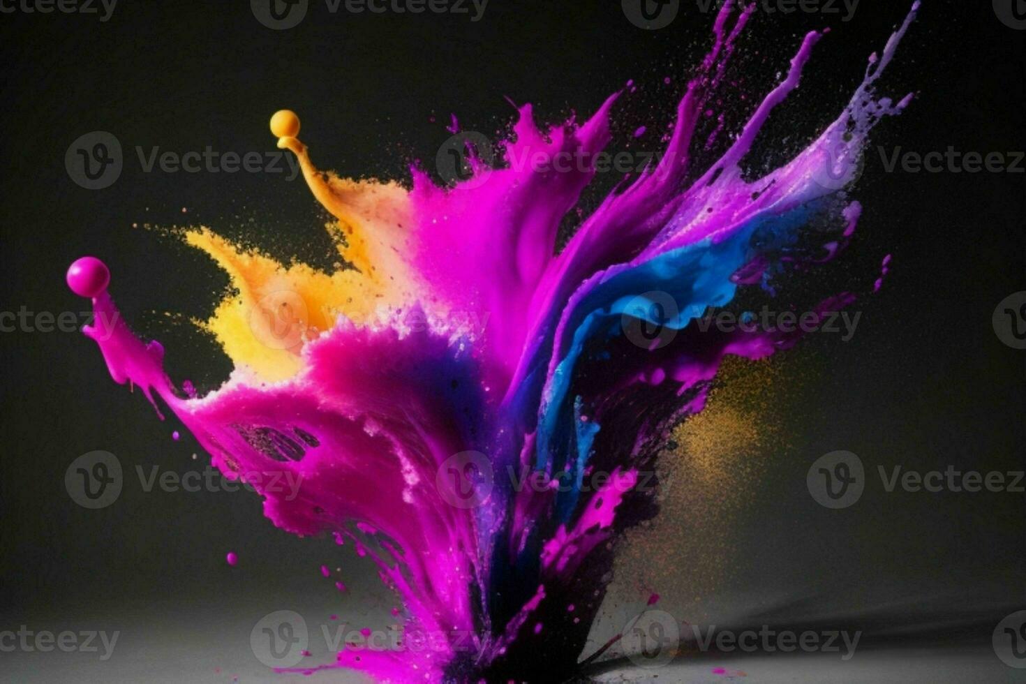 Ink paint splash. AI Generative Pro Photo