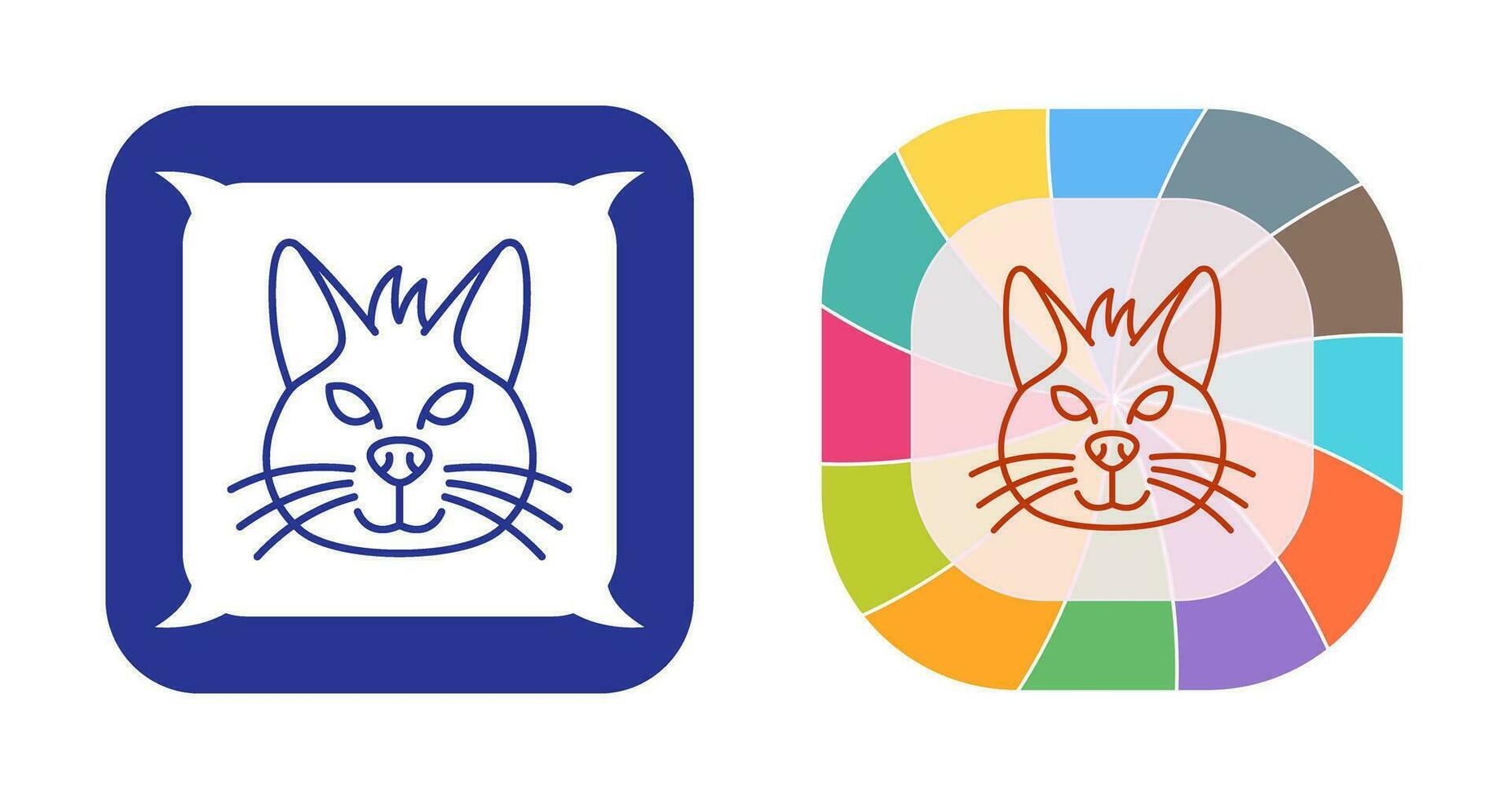 icono de vector de gato