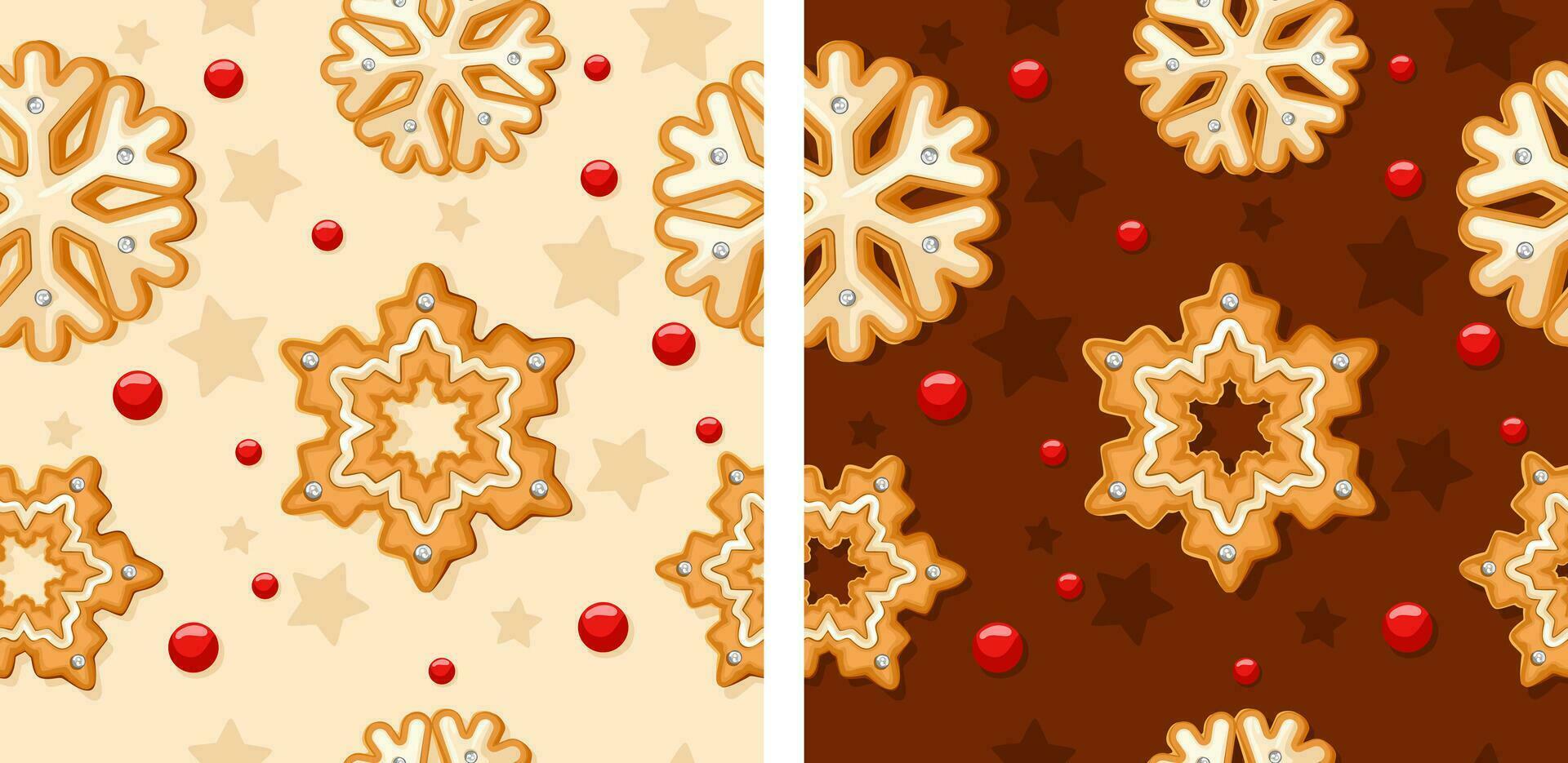 pan de jengibre modelo. Nevado antecedentes. pan de jengibre colocar. vector