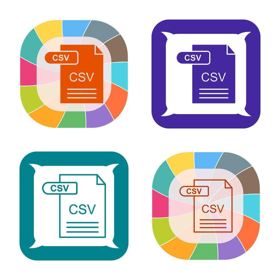 icono de vector csv