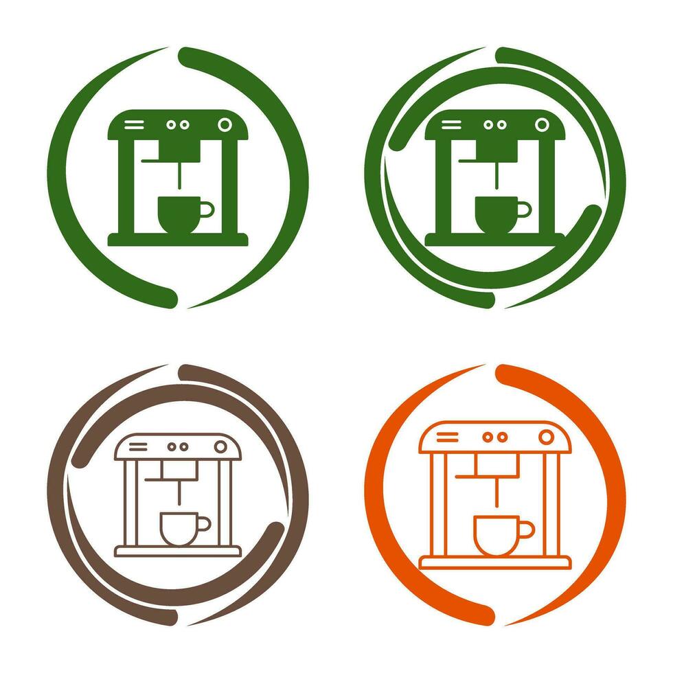 Unique Coffee Machine Vector Icon