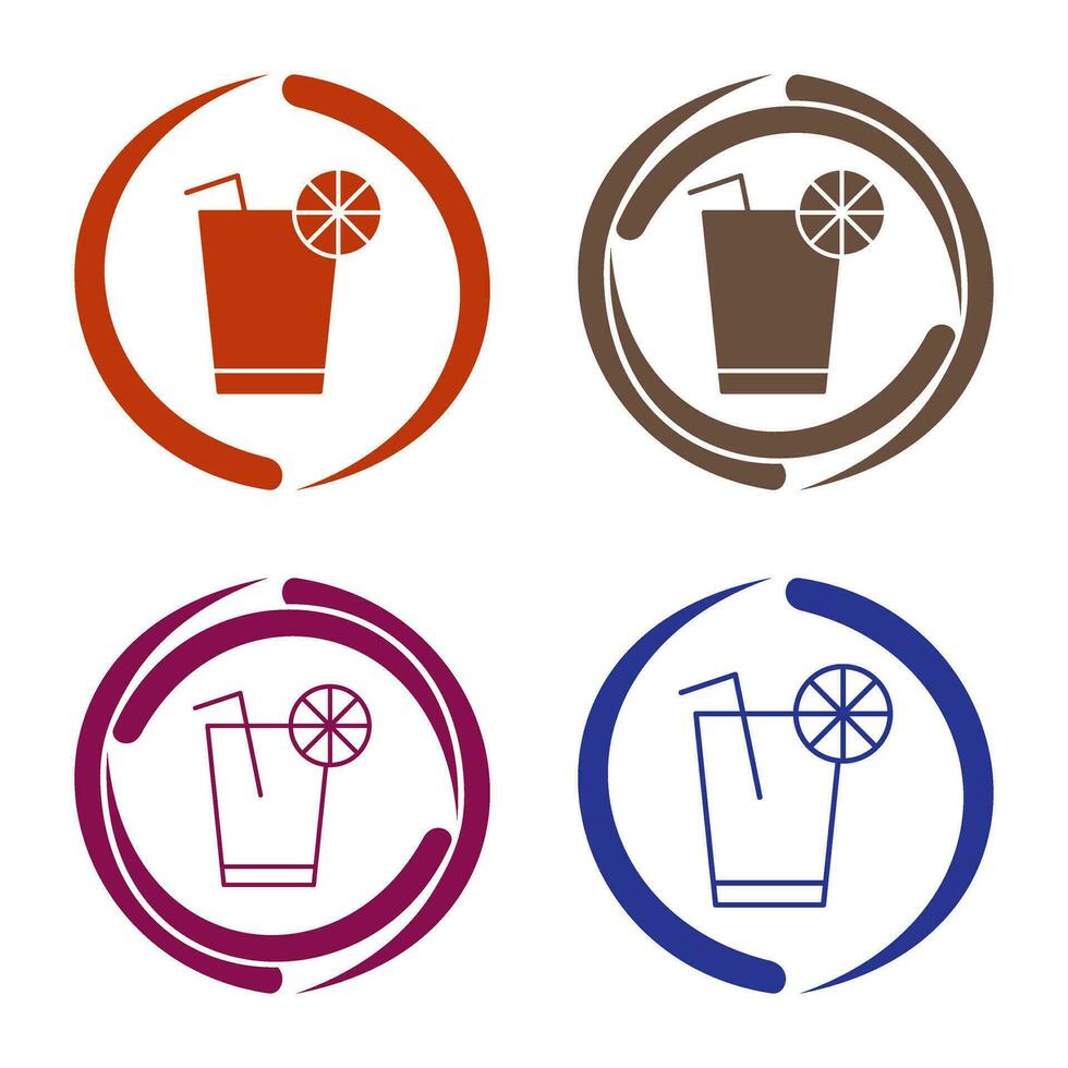 Unique Lemon Juice Vector Icon