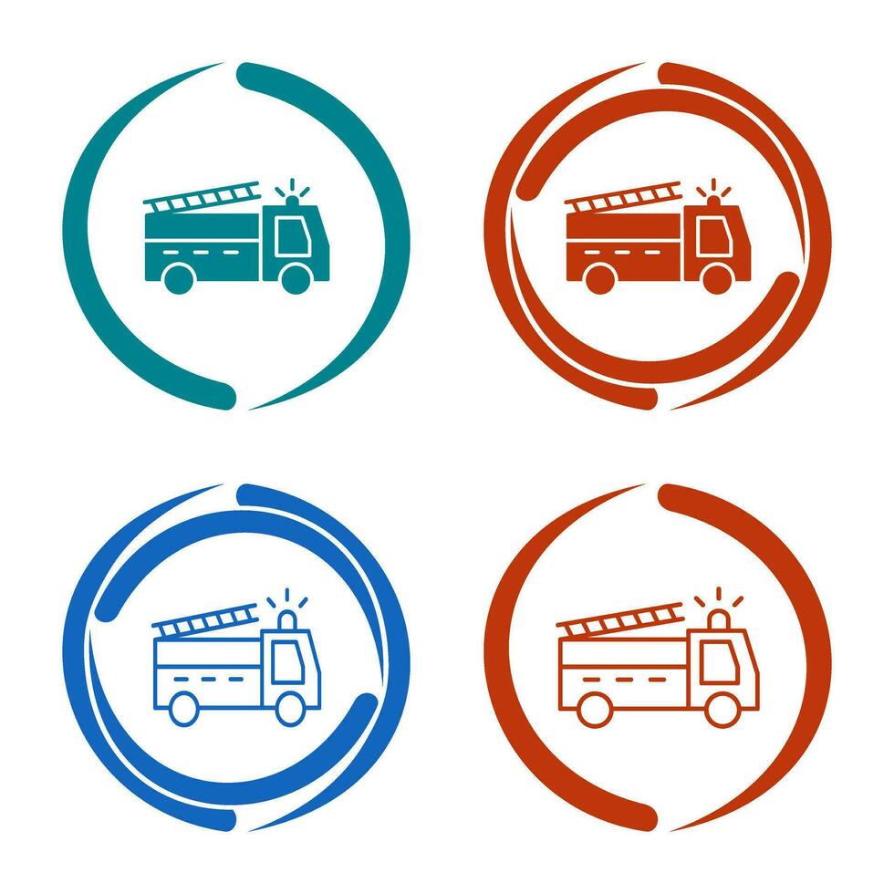 Unique Fire Truck Vector Icon