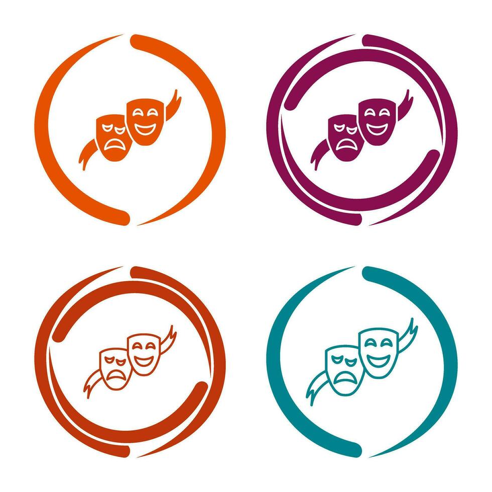Theater Masks Vector Icon