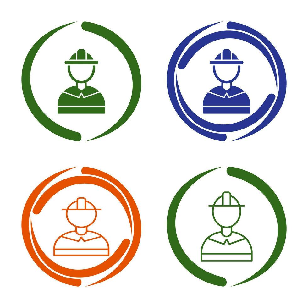 Unique Firefighter Vector Icon