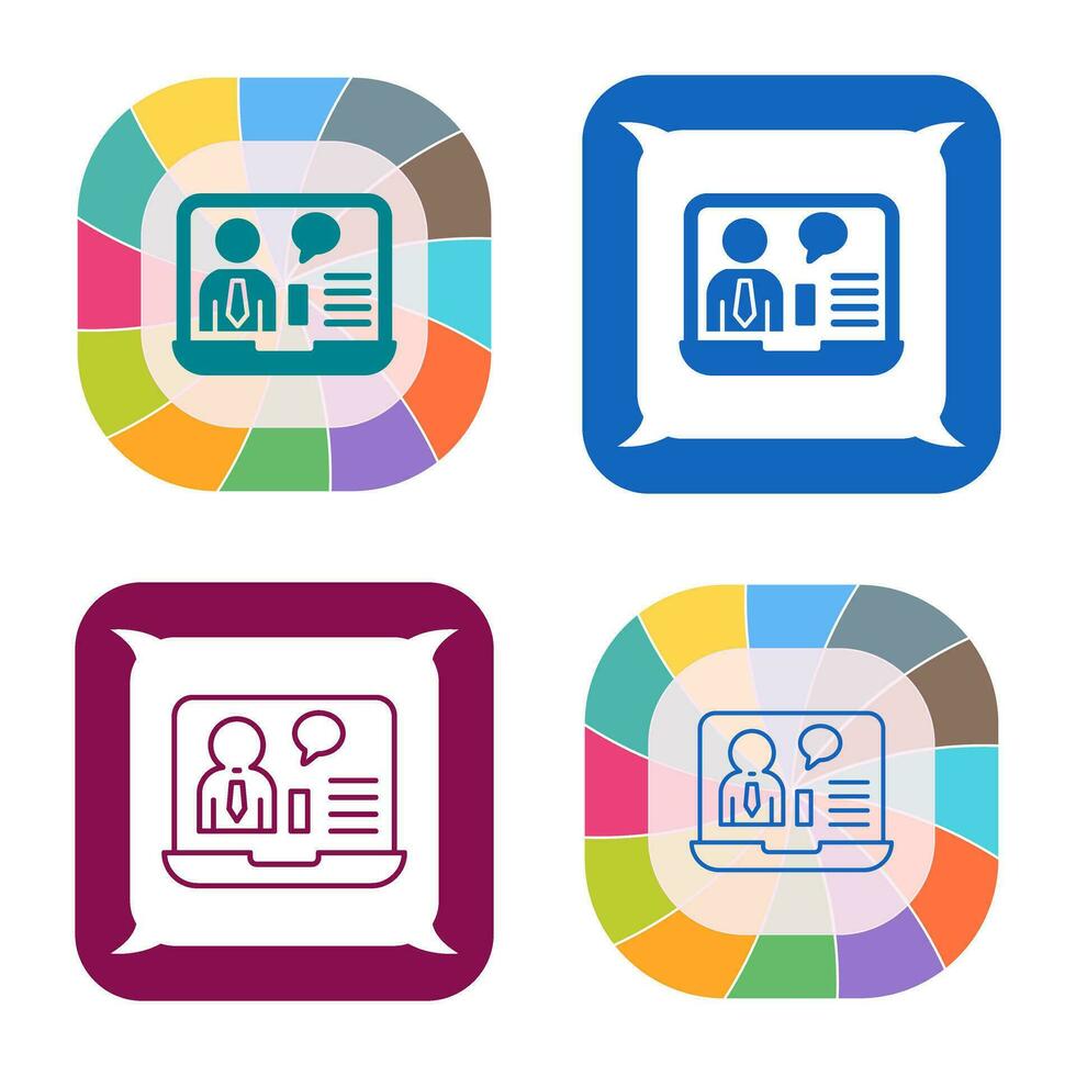 Online Job Interview Vector Icon
