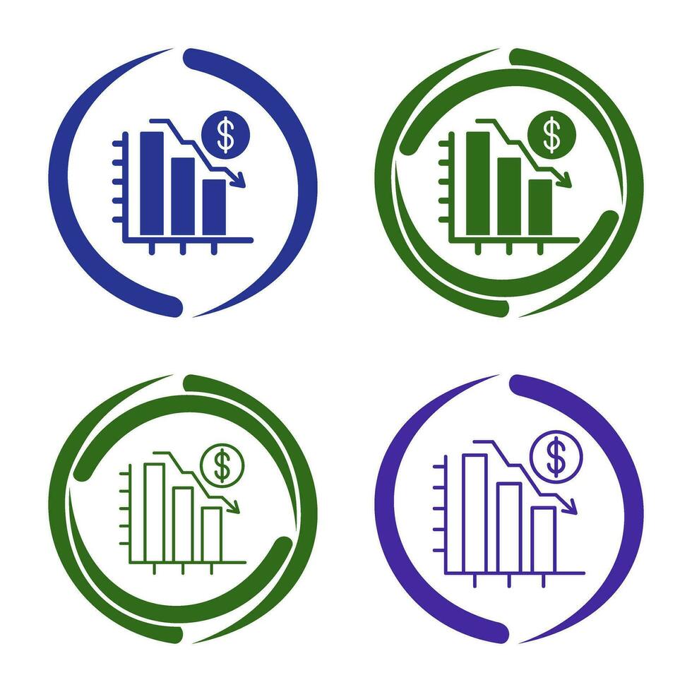 Chart Down Vector Icon