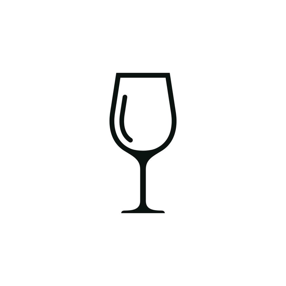 Wine glass icon isolated on white background vector