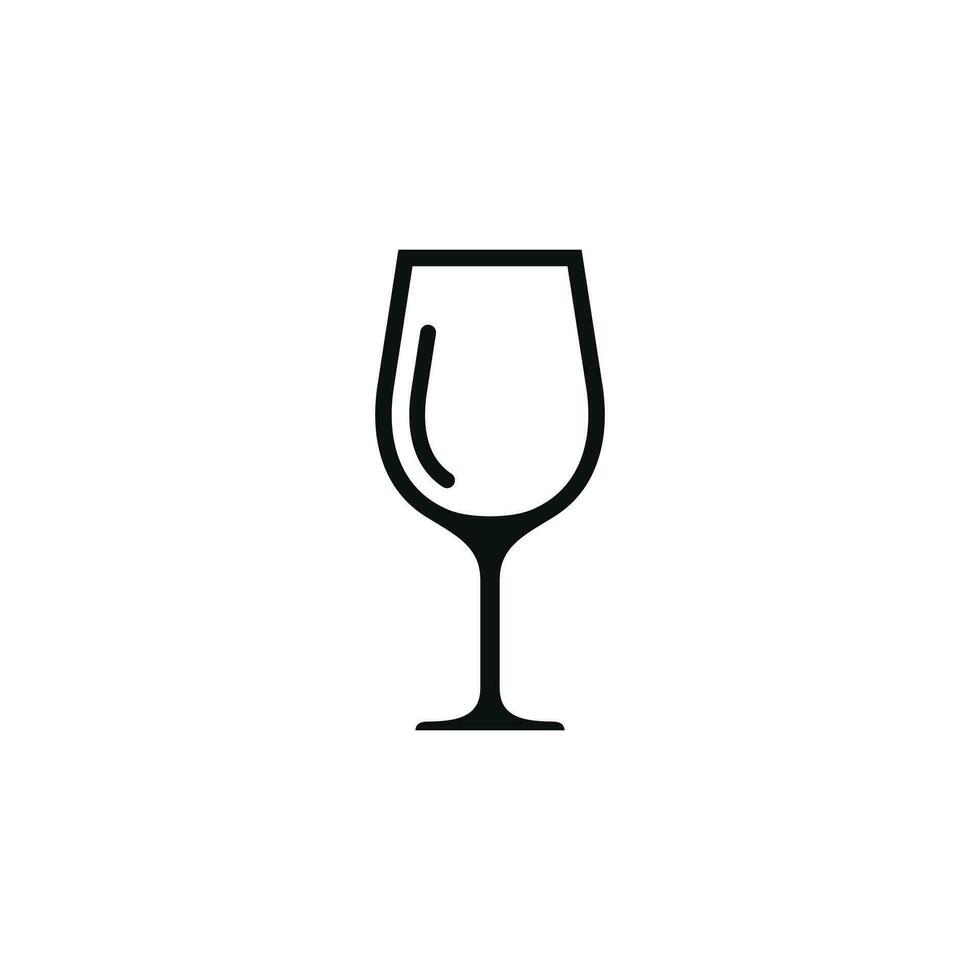 vino vaso icono aislado en blanco antecedentes vector