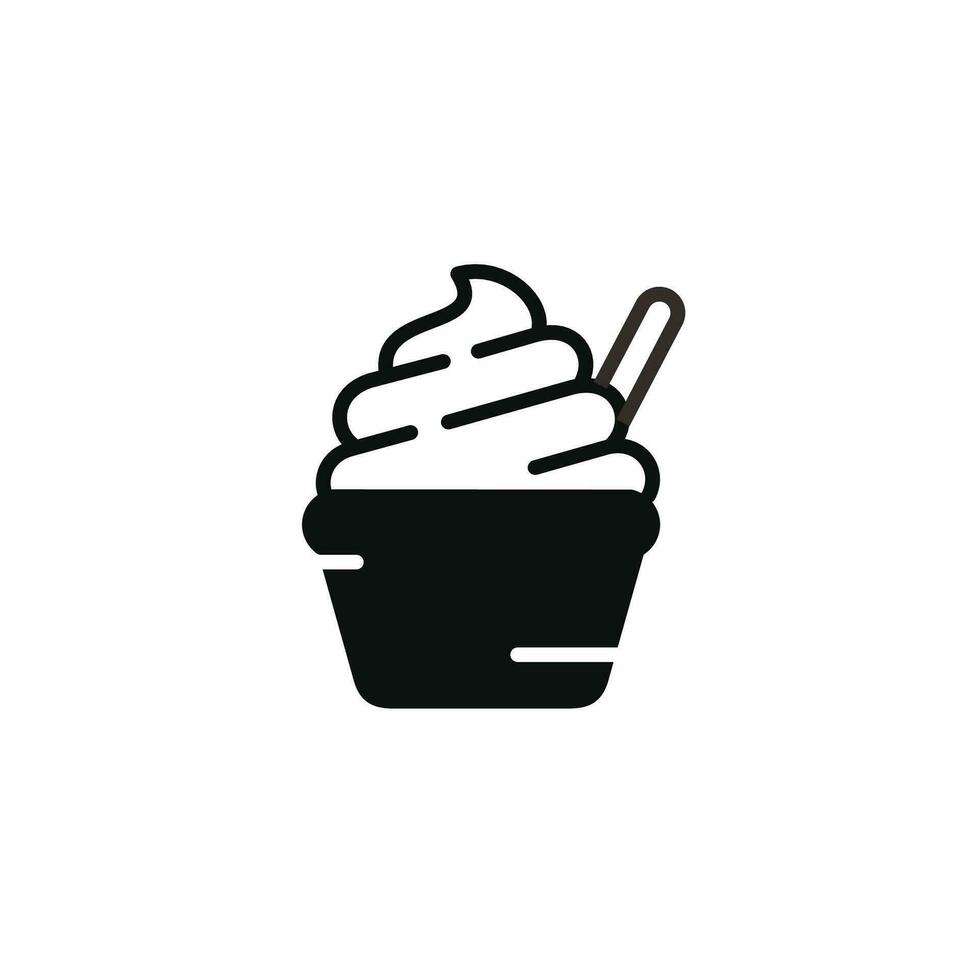 Ice cream icon isolated on white background vector