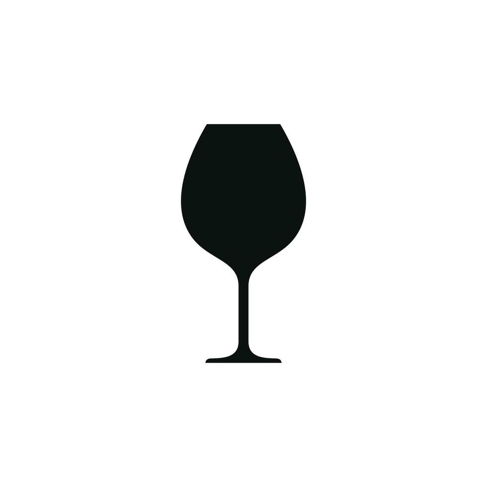 vino vaso icono aislado en blanco antecedentes vector