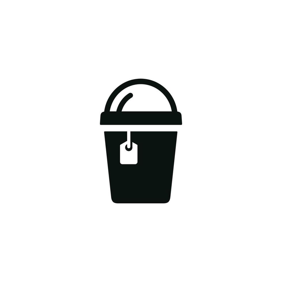 Tea cup icon isolated on white background vector