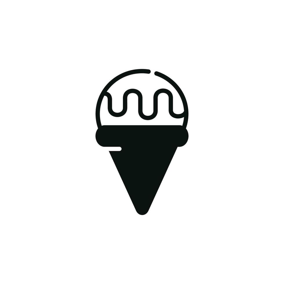 Ice cream icon isolated on white background vector