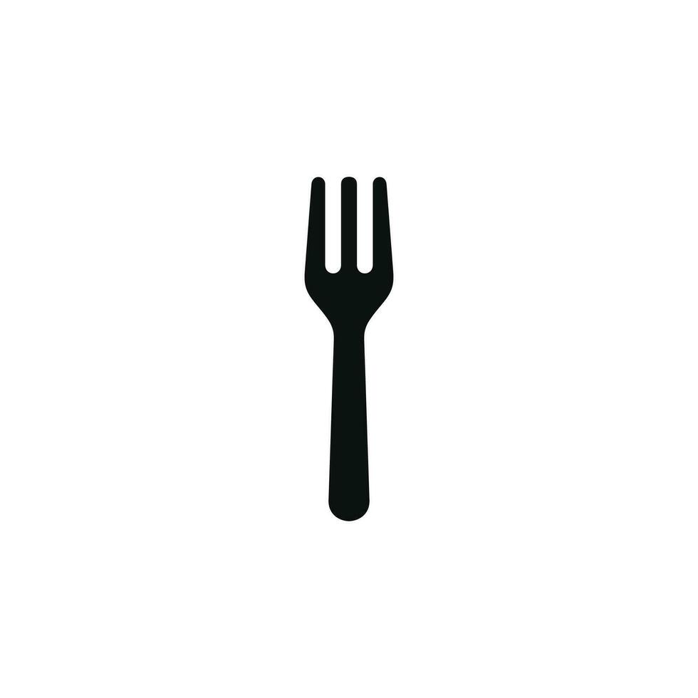 cocina tenedor icono aislado en blanco antecedentes vector