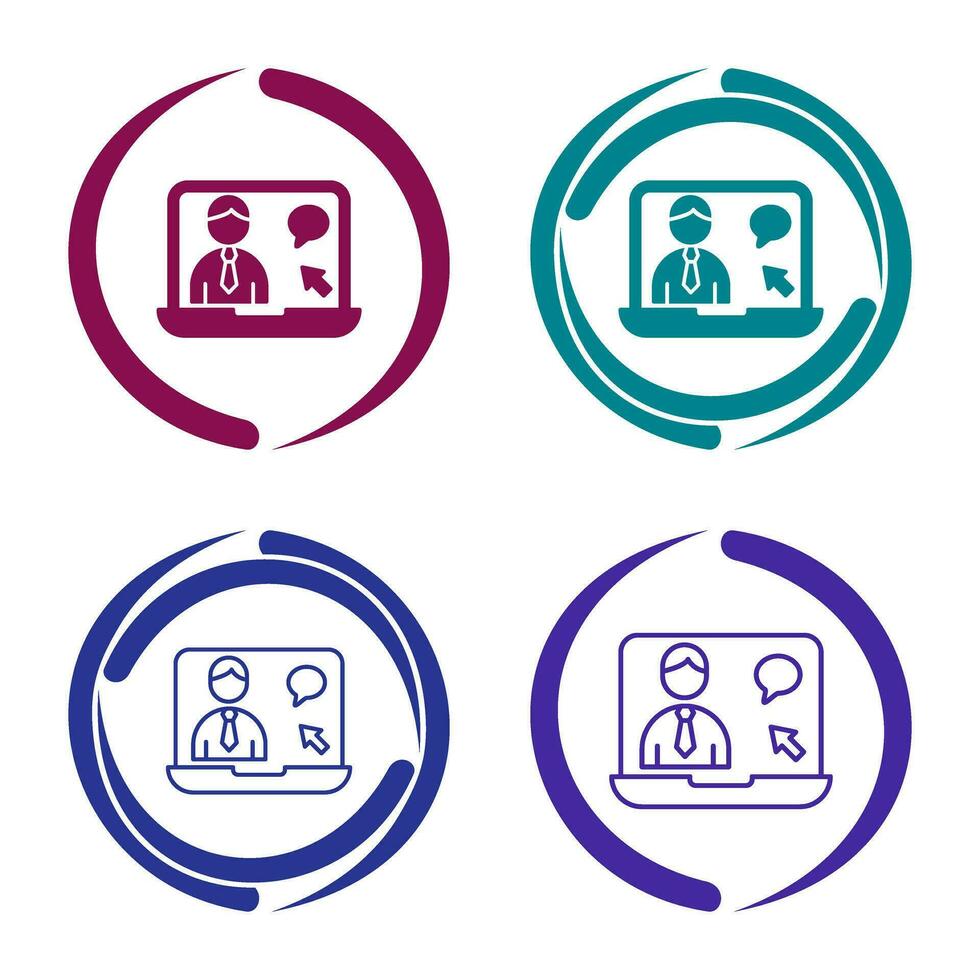 Online Interview Vector Icon