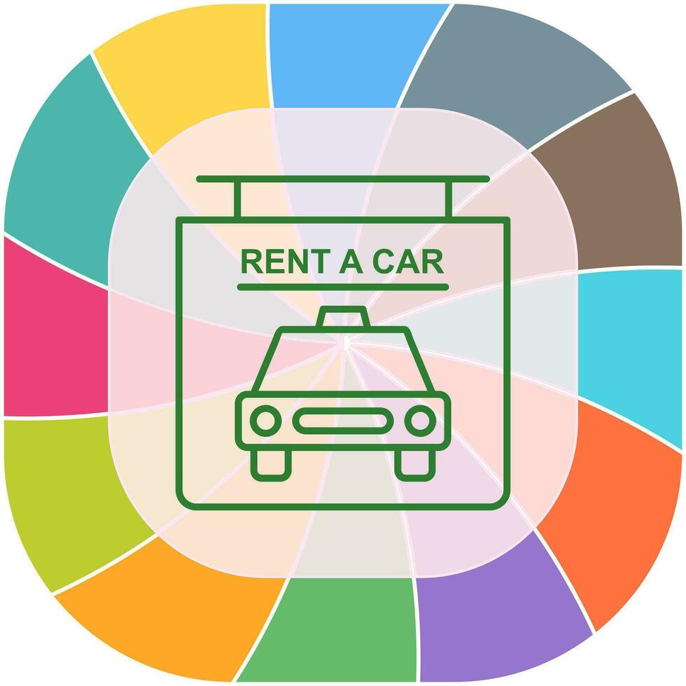 Rent a Car Vector Icon