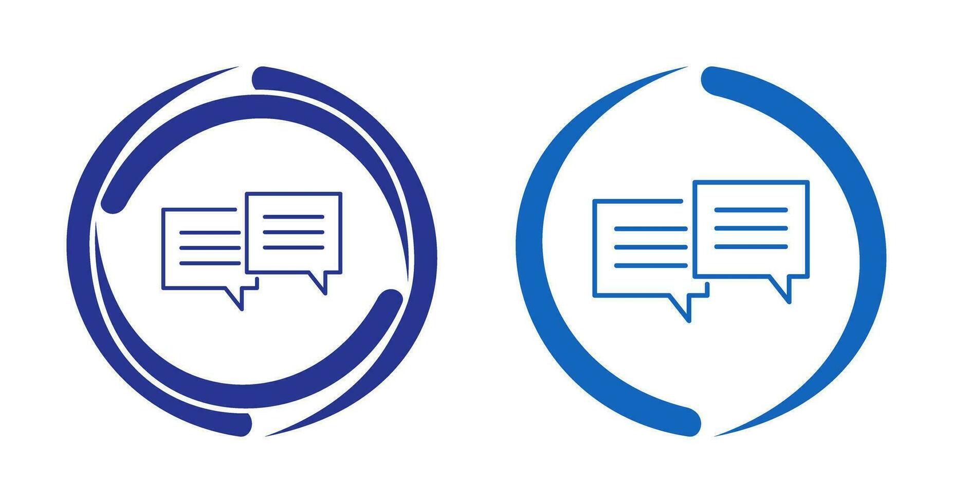 Unique Two Chat Bubbles Vector Icon