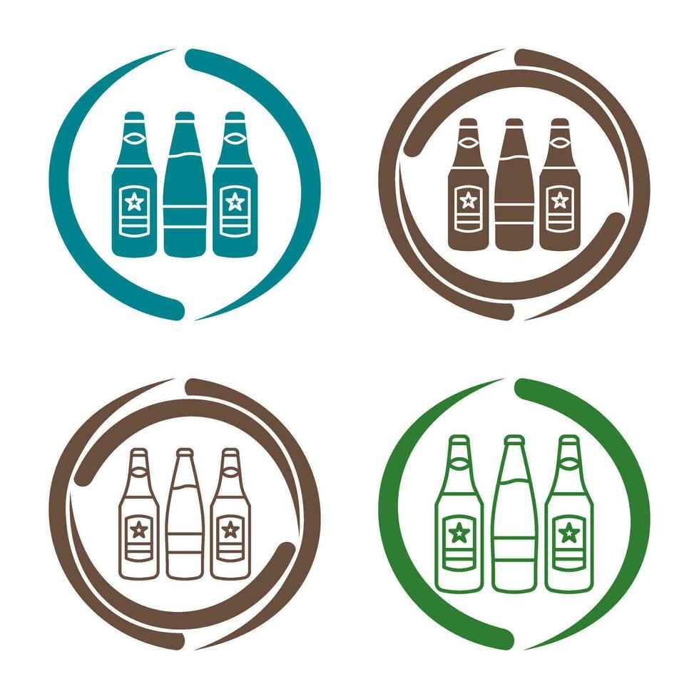 icono de vector de botellas de cerveza