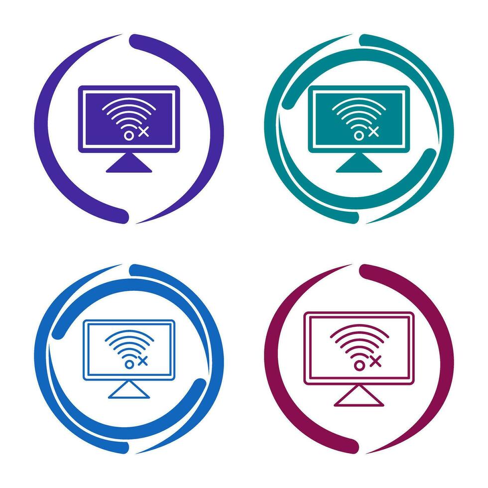 Disconnected Network Vector Icon