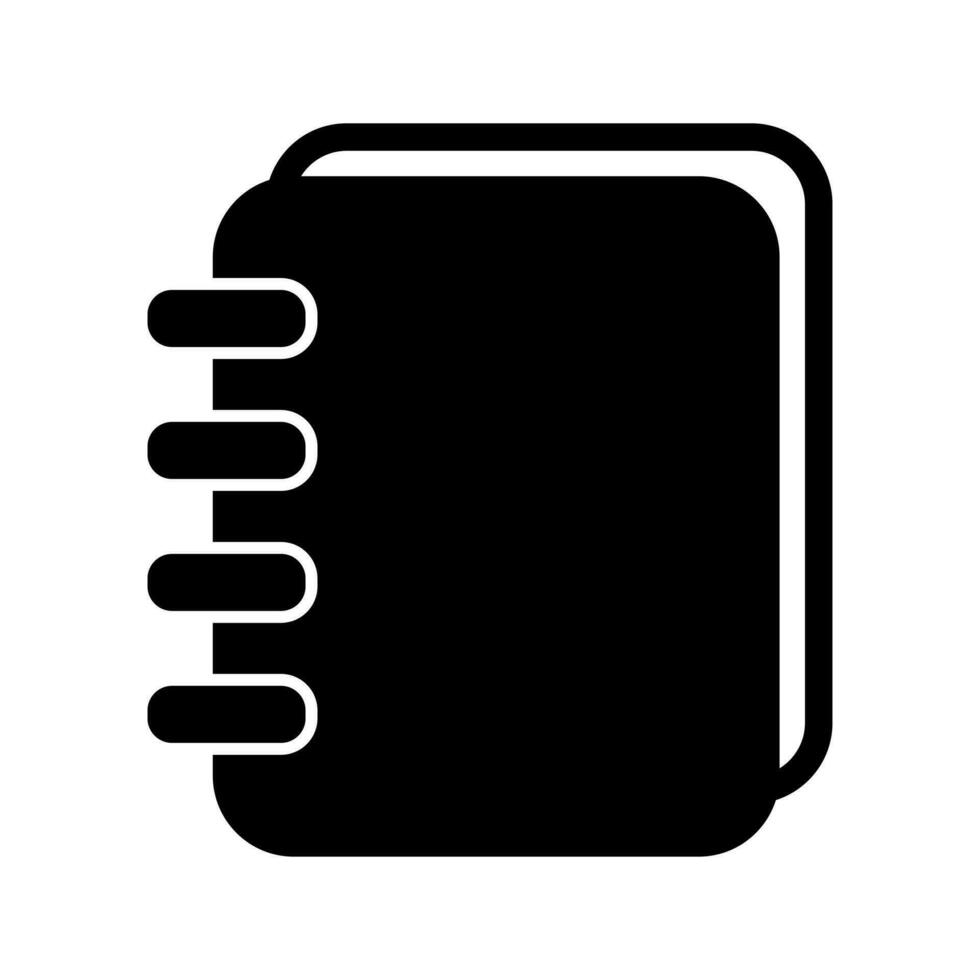 Notebook icon, notepad page icon. vector