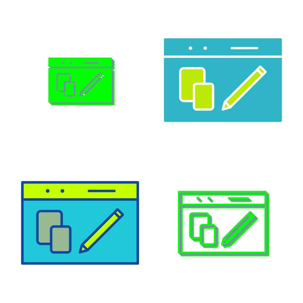 Unique Website Design Vector Icon