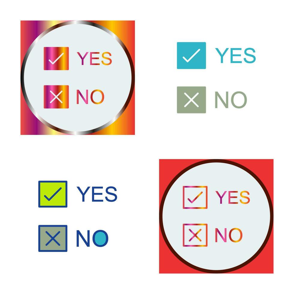 Yes No Option Vector Icon