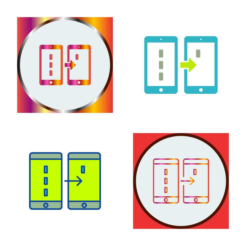 icono de vector de transferencia de datos único