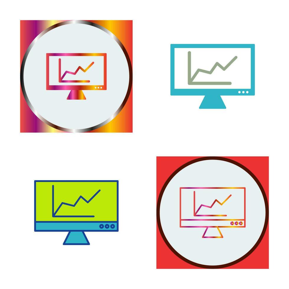 Online Graph Vector Icon