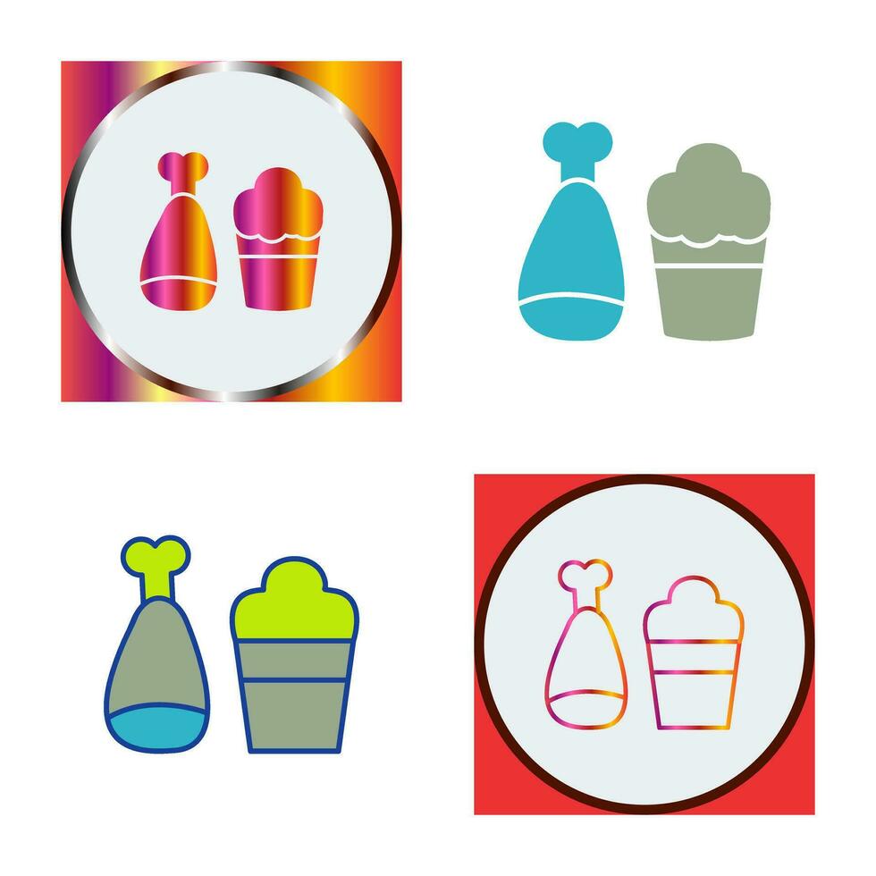 Food and Beer Vector Icon