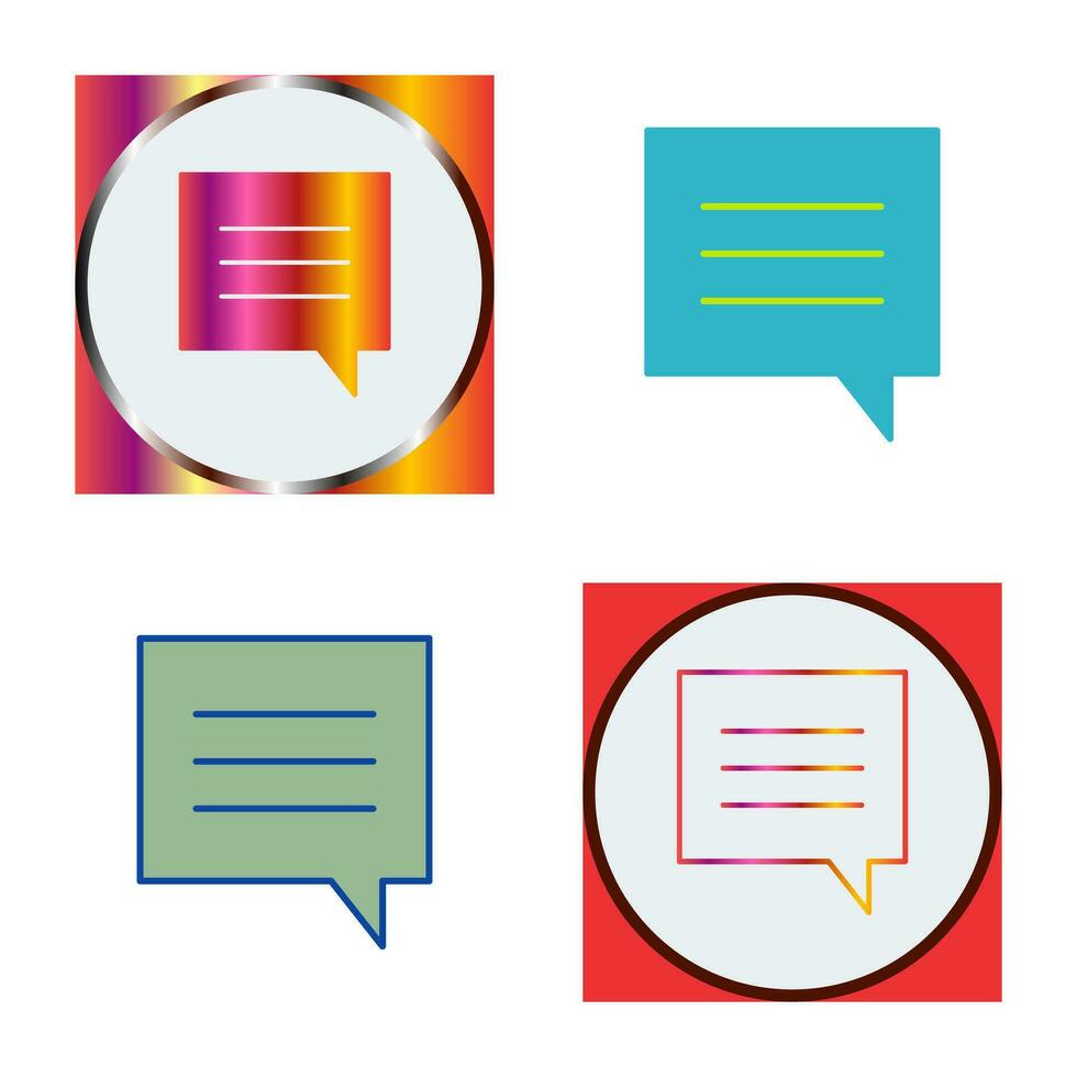 Unique Single Chat Bubble Vector Icon