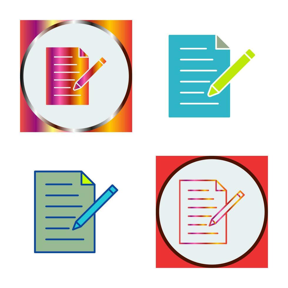 Unique Edit Document Vector Icon