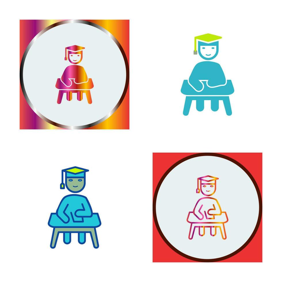 Unique Studying on Desk Vector Icon