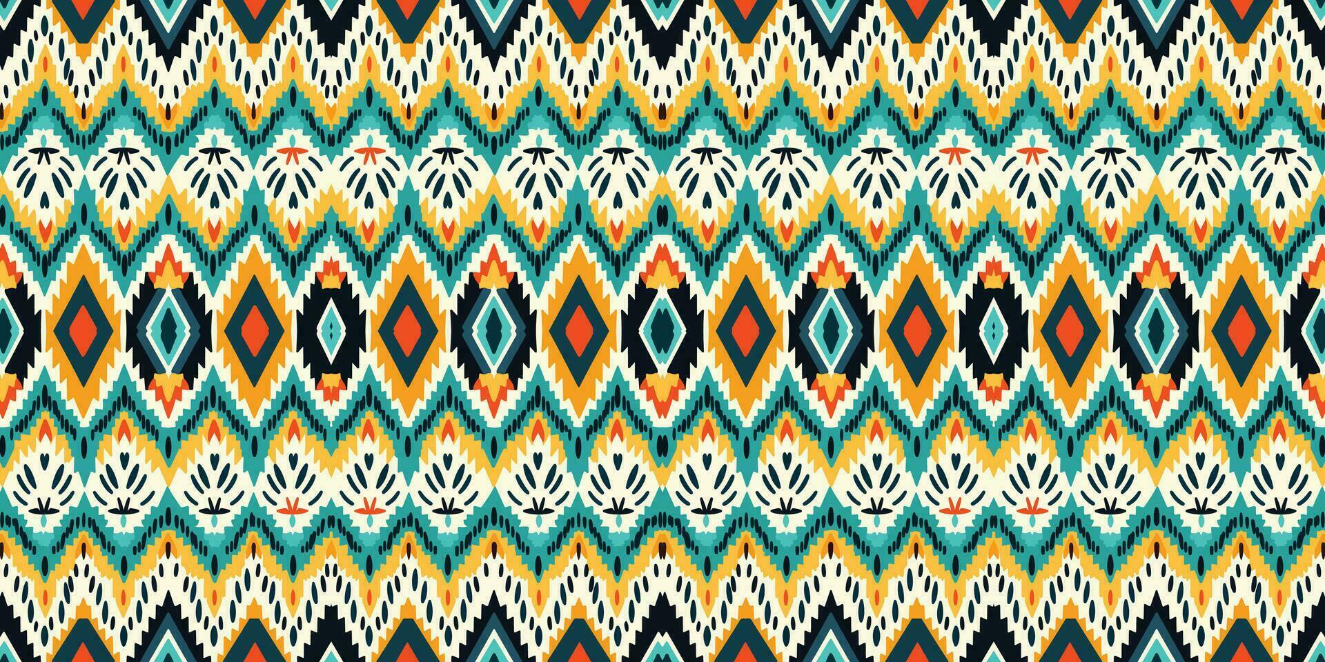 Seamless batik pattern,Seamless tribal batik pattern,and Seamless colorful pattern resemble ethnic boho, Aztec,and ikat styles.designed for use in wallpaper,fabric,curtain,carpet,Batik Embroidery vector