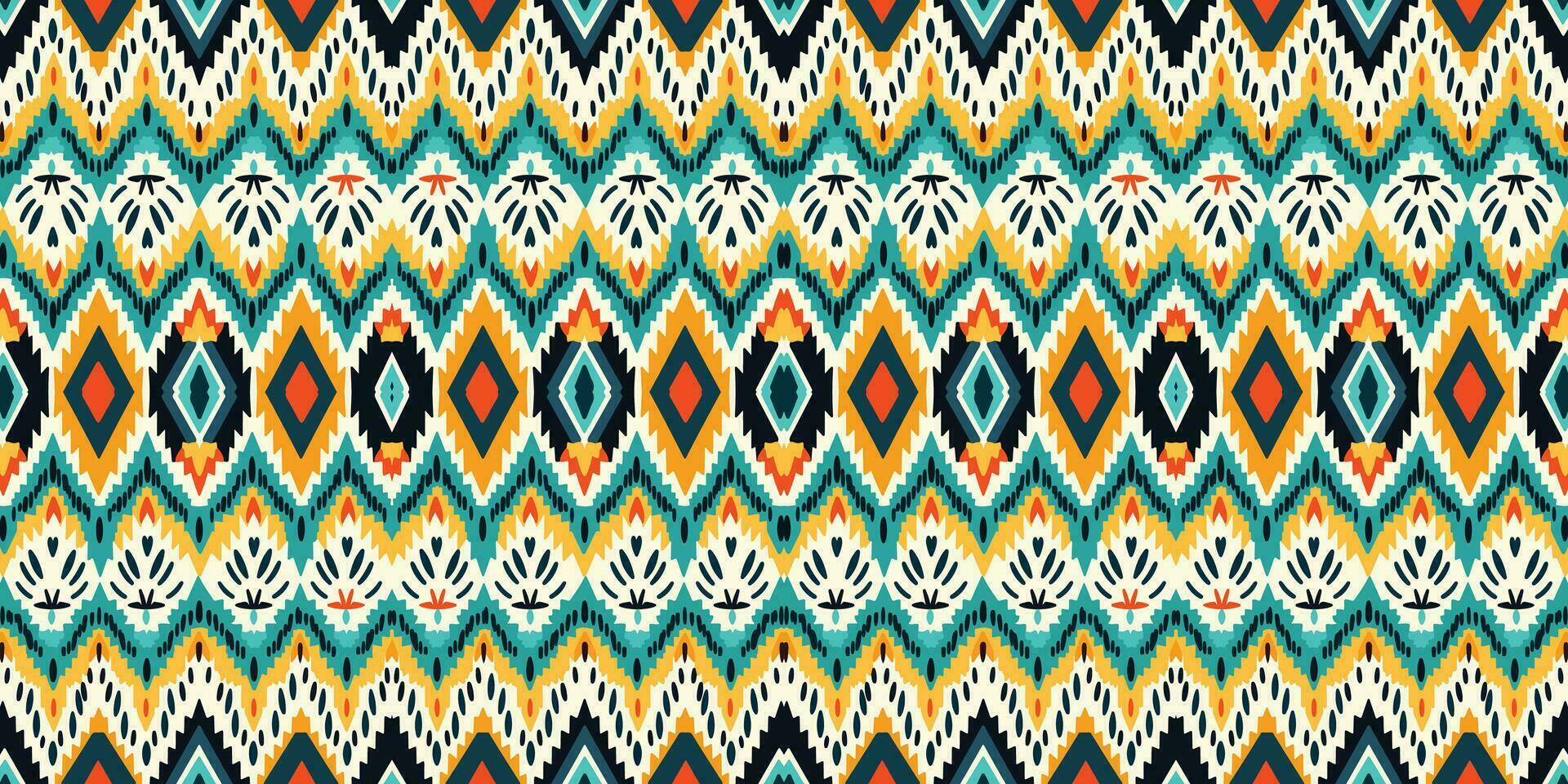 Seamless batik pattern,Seamless tribal batik pattern,and Seamless colorful pattern resemble ethnic boho, Aztec,and ikat styles.designed for use in wallpaper,fabric,curtain,carpet,Batik Embroidery vector