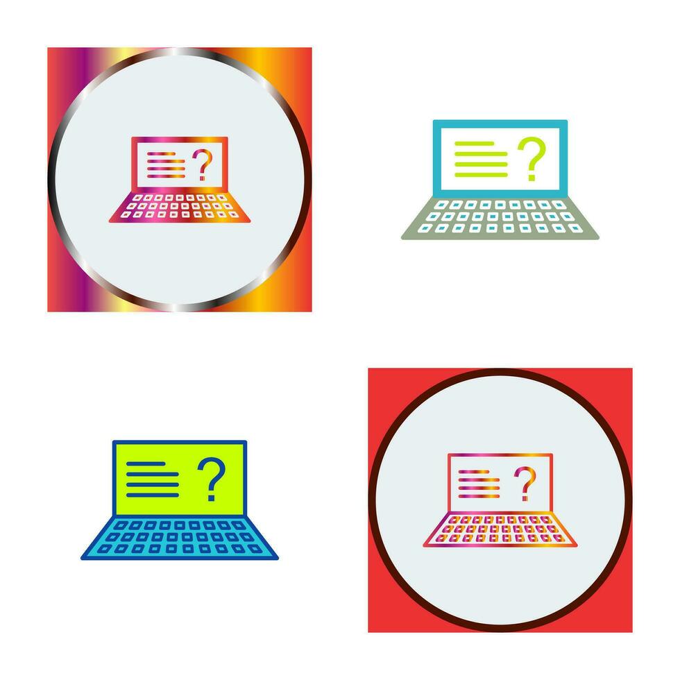 Unique Online Exam Vector Icon