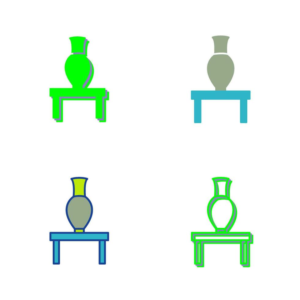 Vase Exhibit Vector Icon